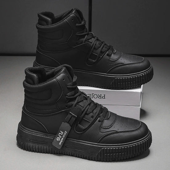 Zapatillas altas de cuero - Botines casuales para hombre