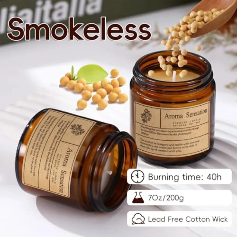 Organic Coconut Vanilla Soy Candle – 7oz | Non-Toxic | Stress Relief & Meditation