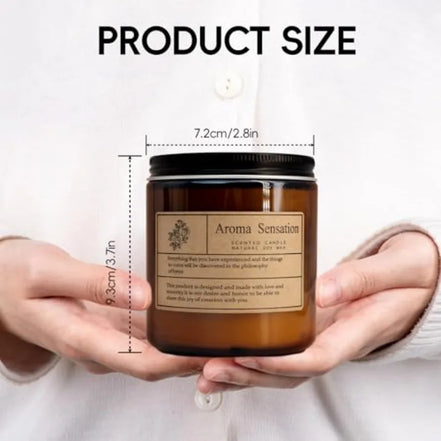 Organic Coconut Vanilla Soy Candle – 7oz | Non-Toxic | Stress Relief & Meditation